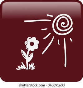 flower under sun beams