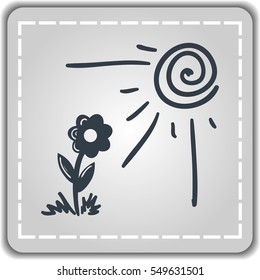 flower under sun beams
