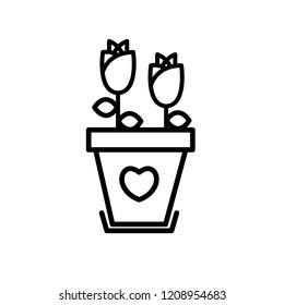 Flower valentines day vector icon