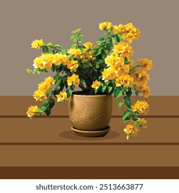 Flower vase with colorful flowers