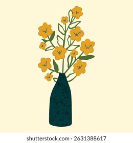 FLOWER IN VASE DIGITAL ILLUSTRATION