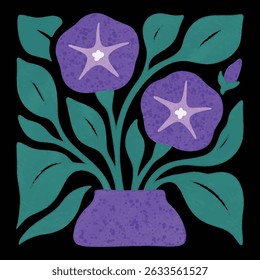 FLOWER IN VASE DIGITAL ILLUSTRATION