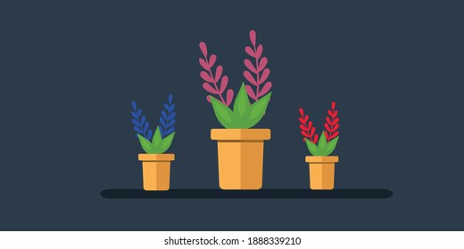 Blume auf einer Vase-Flachsymbol 