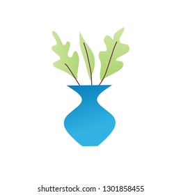 flower vase flat icon, vase flat sign, vase flat symbol. flower pot flat symbol, pot illustration 