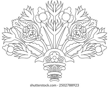 Flower Vase Graphic Element Illustration
