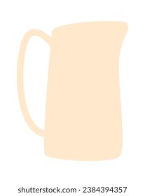 Flower Vase With Handle Vector Illustration