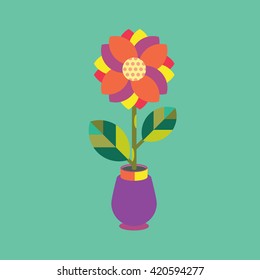 Flower and Vase Icon