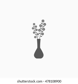 flower in vase icon