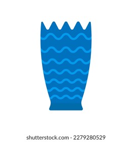 Flower vase icon. Color silhouette. Vertical front side view. Vector simple flat graphic illustration. Isolated object on a white background. Isolate.