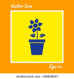 Flower Vase Icon. Eps-10.