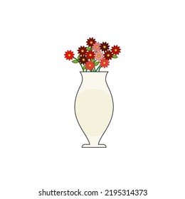 flower vase icon vector design templates 