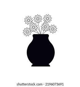 flower vase icon vector design templates 