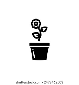 flower vase icon vector design template elegant style