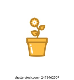 flower vase icon vector design template elegant style