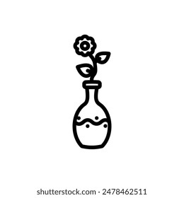 Jarrón de flores icono de diseño de Vector Plantilla estilo elegante