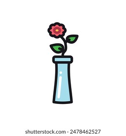 Jarrón de flores icono de diseño de Vector Plantilla estilo elegante