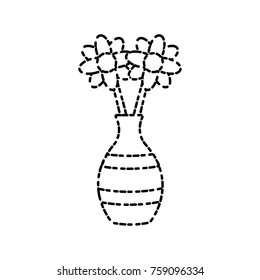 Flower in vase icon vector illustration graphic design
