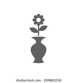 Flower in vase icon vector in trendy flat style isolated on white background