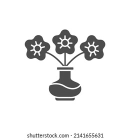 flower in vase icons  symbol vector elements for infographic web