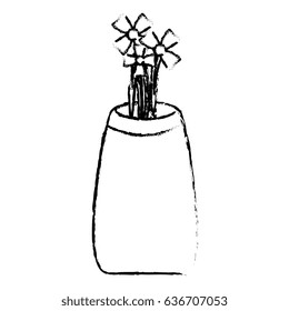 flower vase isometric icon