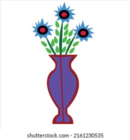 flower vase logo design of company.vase vector art illustration.flower vase icon graphic.vase template design.vector flower design