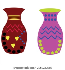 flower vase logo design of company.vase vector art illustration.flower vase icon graphic.vase template design.vector flower design