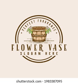 flower vase logo design. suitable for your brand company.