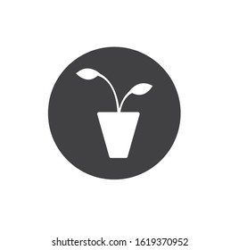 Flower vase logo illustration vector icon