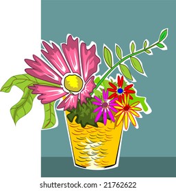 flower vase on the floor	