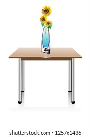 Flower in  vase on the table