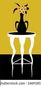 flower vase on top of table	