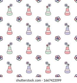 Jarrón de flores, de forma transparente, para papel de pared, envoltura, textil, bolsas y sábanas. Tejidos florales interminables para azulejos.
