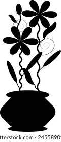 Flower vase silhouette flower pot garden 