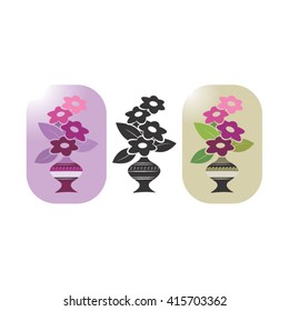flower vase variations vector illustration