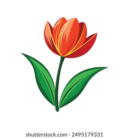 Flower with flower vase vector art illustration