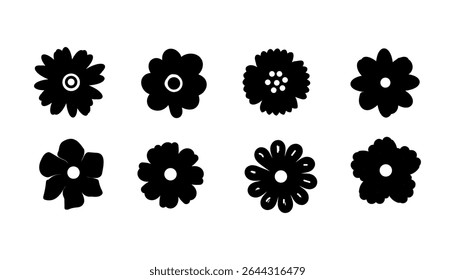 Flower vase, vector flowers pot icon, black and white silhouette illustration, silhouette design. Perfect for branding, this illustration.