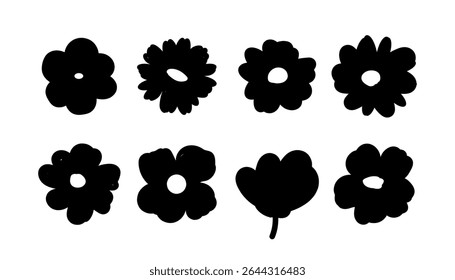 Flower vase, vector flowers pot icon, black and white silhouette illustration, silhouette design. Perfect for branding, this illustration.