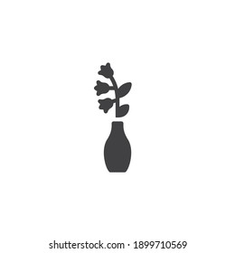 Icono vectorial del florero de flores. signo plano relleno para concepto móvil y diseño web. Icono de ramo de flores. Símbolo, ilustración del logotipo. Gráficos vectoriales