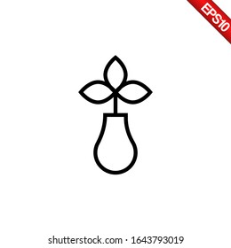 Flower Vase Vector Icon, Pixel perfect, pictogram