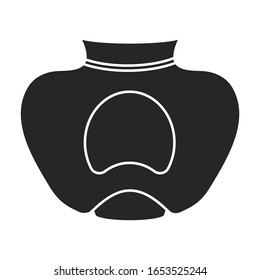 Flower vase vector icon.Black vector icon isolated on white background flower vase .