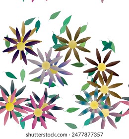 Vector de flores, abstracto de Vector, Vector de patrón sin fisuras, patrón de ornamento, Fondo de pantalla sin fisuras, patrón de hojas, fondo floral, acuarela de flores, ramo de flores, silueta de hoja