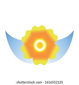 Flower vector art in color