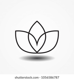 Flower Vector Art. Daisy Icon or Logo, Template, Pictogram. Blossom Silhouette. Black and White Thin Line Illustration in Minimal Style