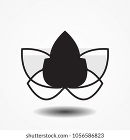 Flower Vector Art. Daisy Icon or Logo, Template, Pictogram. Blossom Silhouette. Black and White Thin Line Illustration in Minimal Style