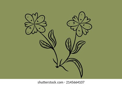 Elemento de diseño de arte de vectores de flores