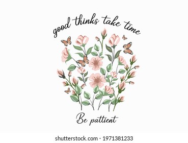 flower vector art design hand drawn