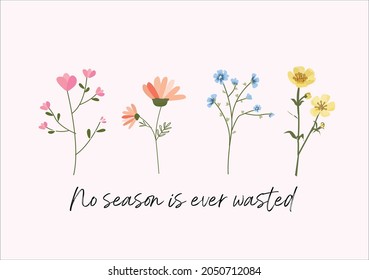 flower vector art design meadow flower 