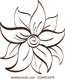 Blumenvektorkunst. Blumenkunstzeichnung. Blumenstickerei-Design.