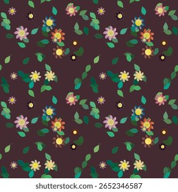 Flower vector, vector art, floral seamless pattern, background design, vector pattern, leaf vector, seamless background, flowers patterns, leaf isolated, nature backgrounds, seamless wallpaper