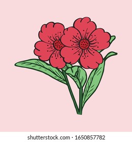 flower vector, art vector, flower icon logo design